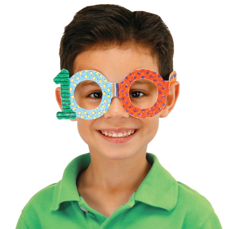 Really Good Stuff Ready-to-Decorate 100th Day Glasses - Image 1